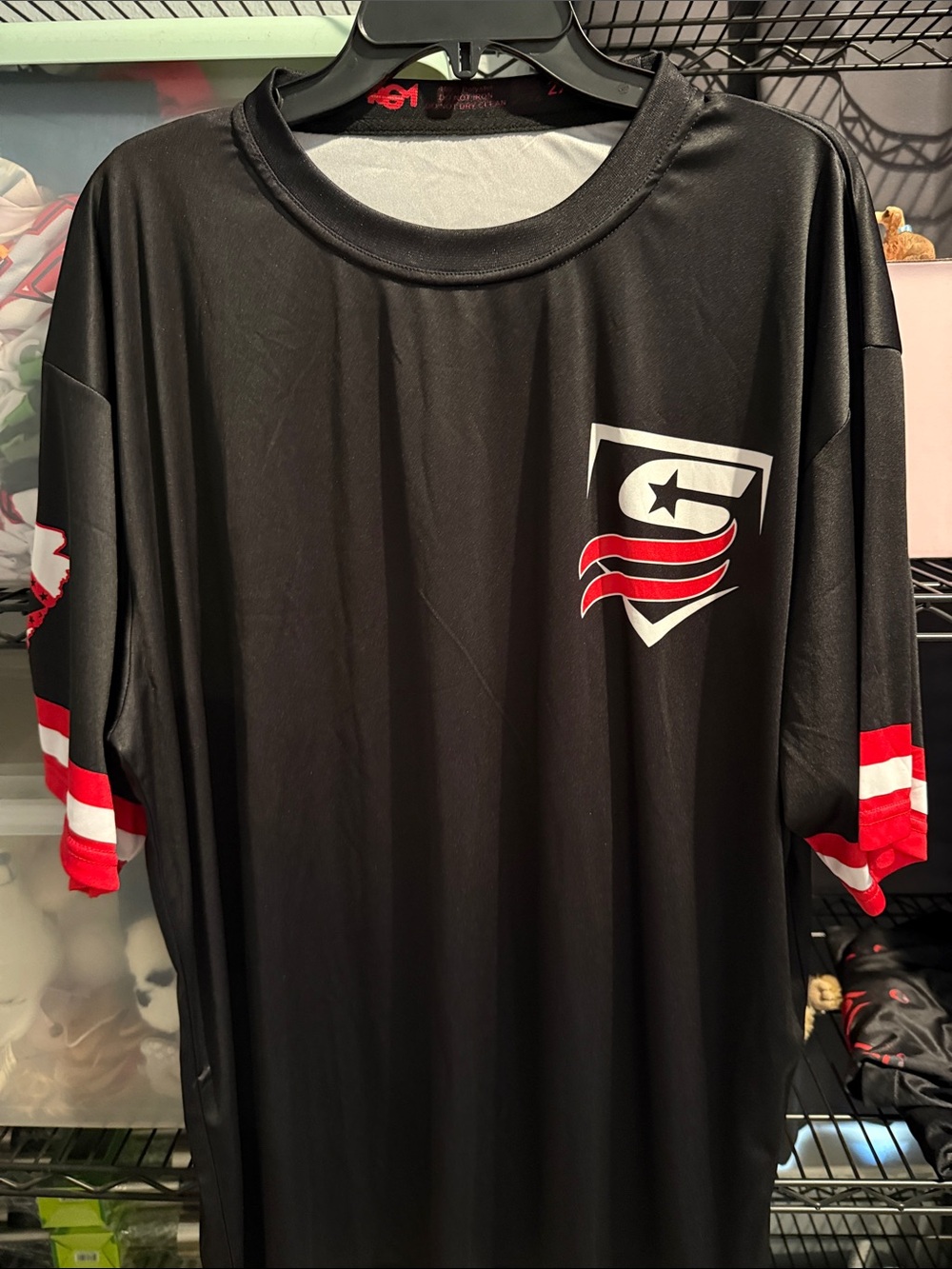 Men's Black ARGM Performance Jersey with Red Accents